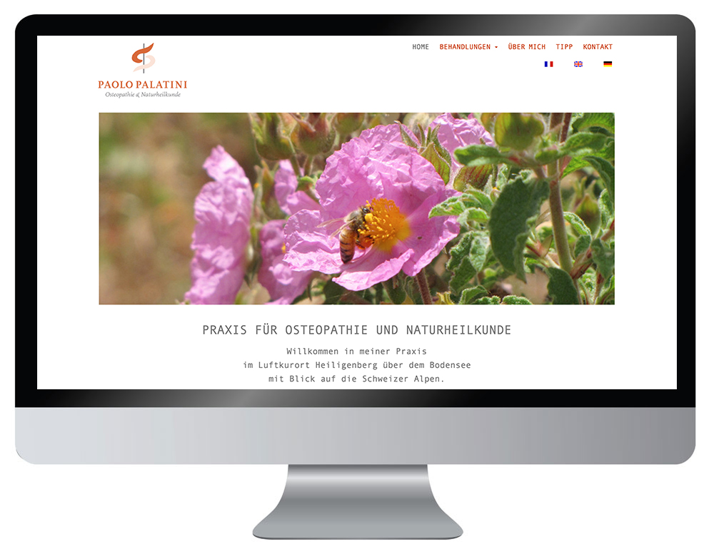 Webdesign Dienst Überlingen - Projekt Website Paraxis für Naturheilkunde, Heiligenberg, Bodensee